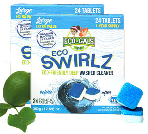 Eco-Swirlz: 24ct Washing Machine Cleaner (Year Supply) Eco-Friendly