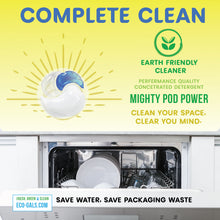 Load image into Gallery viewer, Eco-Gals Eco-Shines Dishwasher Detergent Pods With 3 in 1 Power of Liquid, Powder, and Gel for Brighter Cleaner Dishes