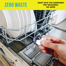 Load image into Gallery viewer, Eco-Gals Eco-Shines Dishwasher Detergent Pods With 3 in 1 Power of Liquid, Powder, and Gel for Brighter Cleaner Dishes