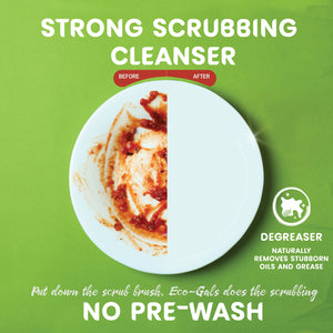 Eco-Gals Eco-Shines Dishwasher Detergent Pods With 3 in 1 Power of Liquid, Powder, and Gel for Brighter Cleaner Dishes