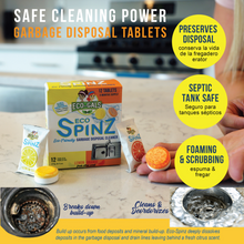 Load image into Gallery viewer, Eco-Gals Eco Spinz Garbage Disposal Cleaner (Orange 6 ct. &amp; Lemon 6 ct.)